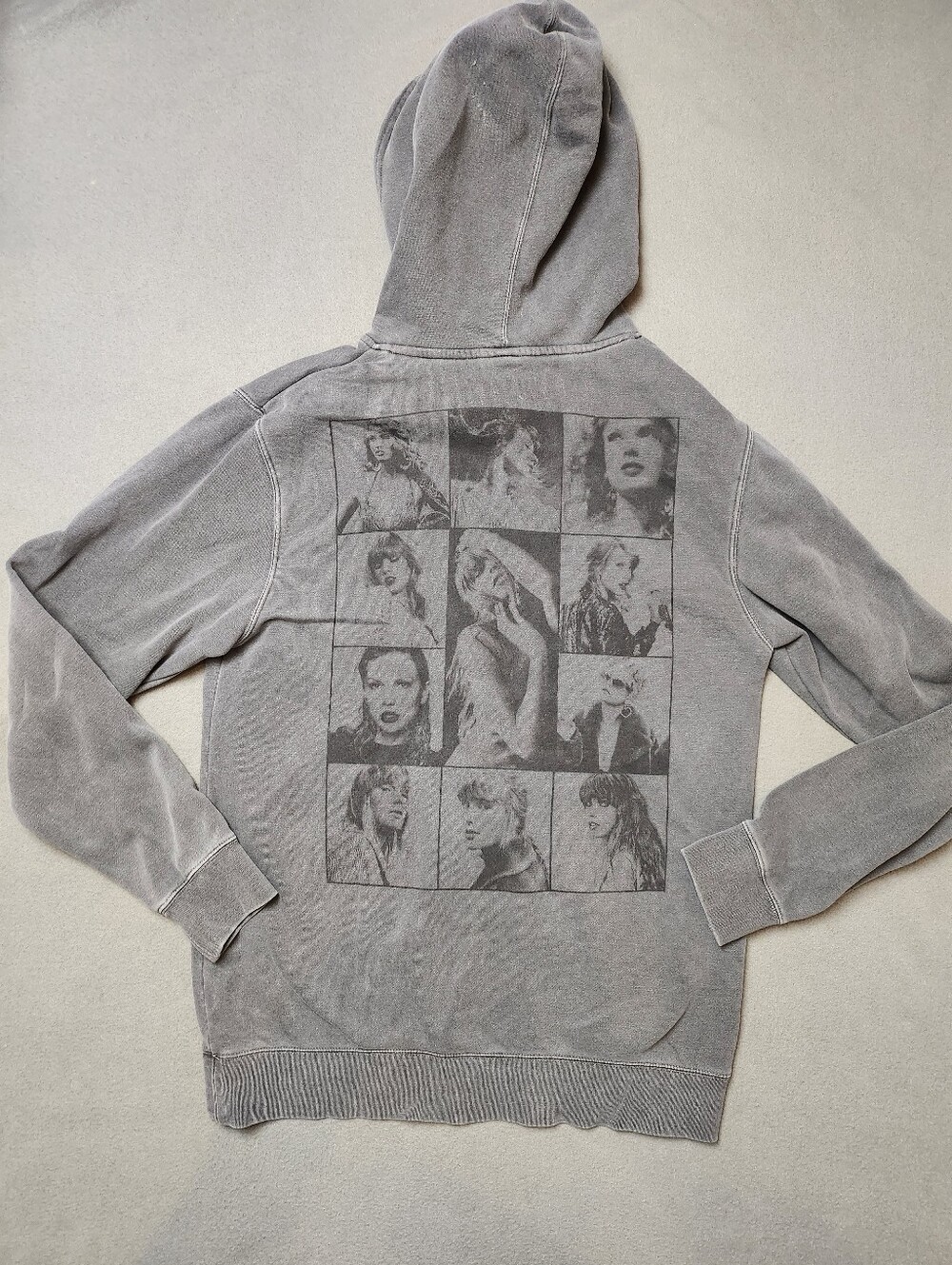 Taylor Swift The Eras Tour Hoodie Charcoal Grey Concert Merch